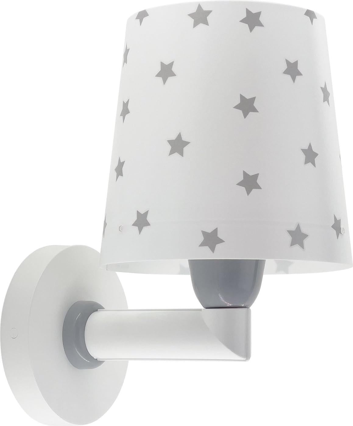 Dalber Lámpara Aplique Pared Infantil Estrellas Blanco 82219B E27 | Lámpara aplique de pared con instalación directa a la corriente o mediante cable con interruptor incluido.