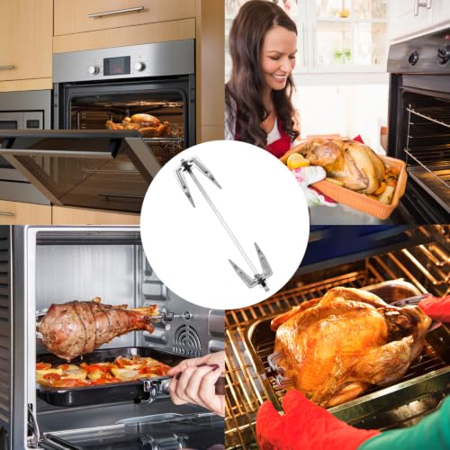 Image of DOITOOL Stainles Steel Air Fryer Fork, Air Fryer Accessories Replacement Parts, Roast Chicken Fork Fish Meat Grilling for BBQ Home Kitchen Outdoor, 9.8 inchL x 1.9 inchW