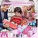 Rodzon Ferngesteuertes Auto Crawler 3 4 5 6 7 8 9+ Jahre Mädchen Spiele RC Auto mit LED Blinken Spielzeug Mädchen Geschenke Kinder Toy 2.4Ghz 4WD 360° Flip RC Car mit 2 Aufladbarer Batterien (Rosa)