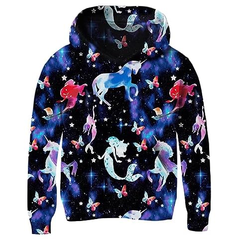 Kids 3D Printed Hoodie with Pocket Cover