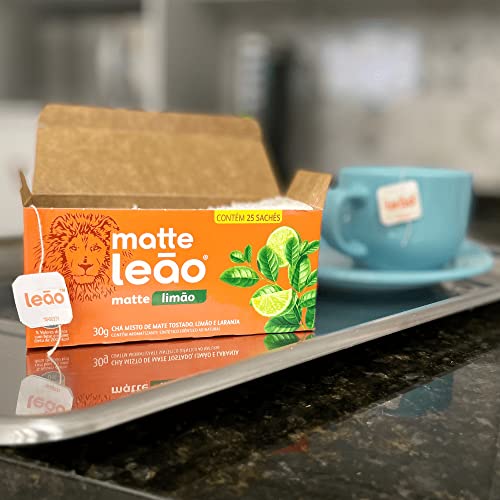 Chá mate de limão - com 25 unidades - Matte Leão