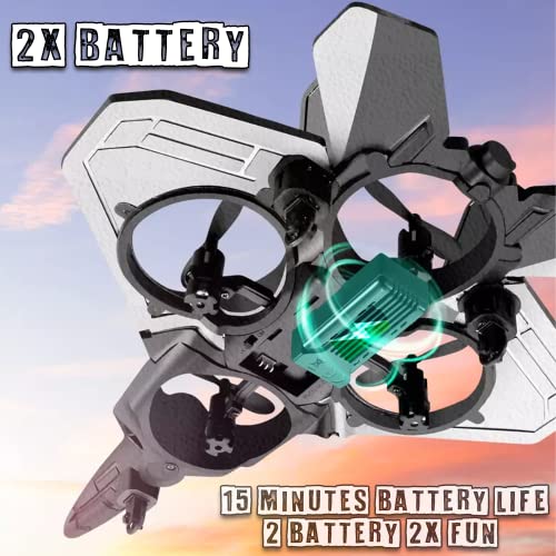 Akargol 4 Ch Remote Control Plane V17 2.4 Ghz Rc Airplanes Helicopter Quadcopter For Adults And Kids, 2 Battery, Easy To Fly Drone, Gravity, Sensing, Stund Roll, Cool Light, Gift For Kids #TOP1