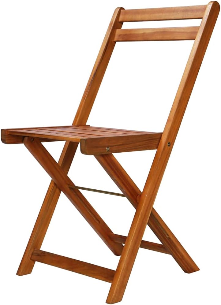 3 Piece Folding Bistro Set,Patio Decor,Balcony Decor,Party Furniture,Balcony Bar,Comfortable Casual Furniture,Suitable for Balcony, Deck, Backyard, Patio, Garden, Solid Acacia Wood