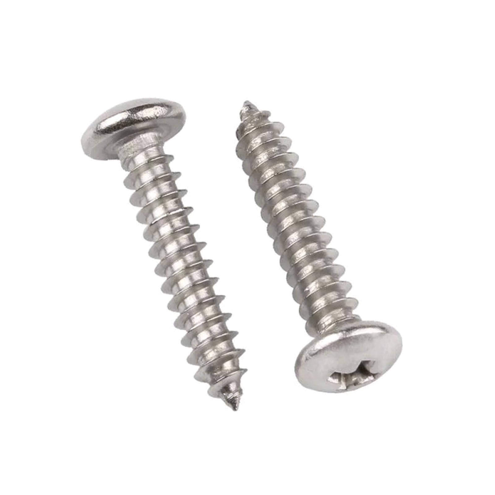 Tornillos autorroscantes 10 tornillos autorroscantes for madera de acero inoxidable con cabeza redonda y ranura en , M1/M1.2/M1.4/M1.5/M1.6/M1.7/M1.8/M2/M2.2/M2.3/M2.5/M2.6, M2.2 x 8 mm(M1.7x10mm)