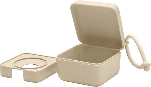 BIBS Pacifier Box with Strap. Soother Holder and Steriliser case. 100% BPA Free Food-Grade Material. Made in Denmark. Vanilla - 4