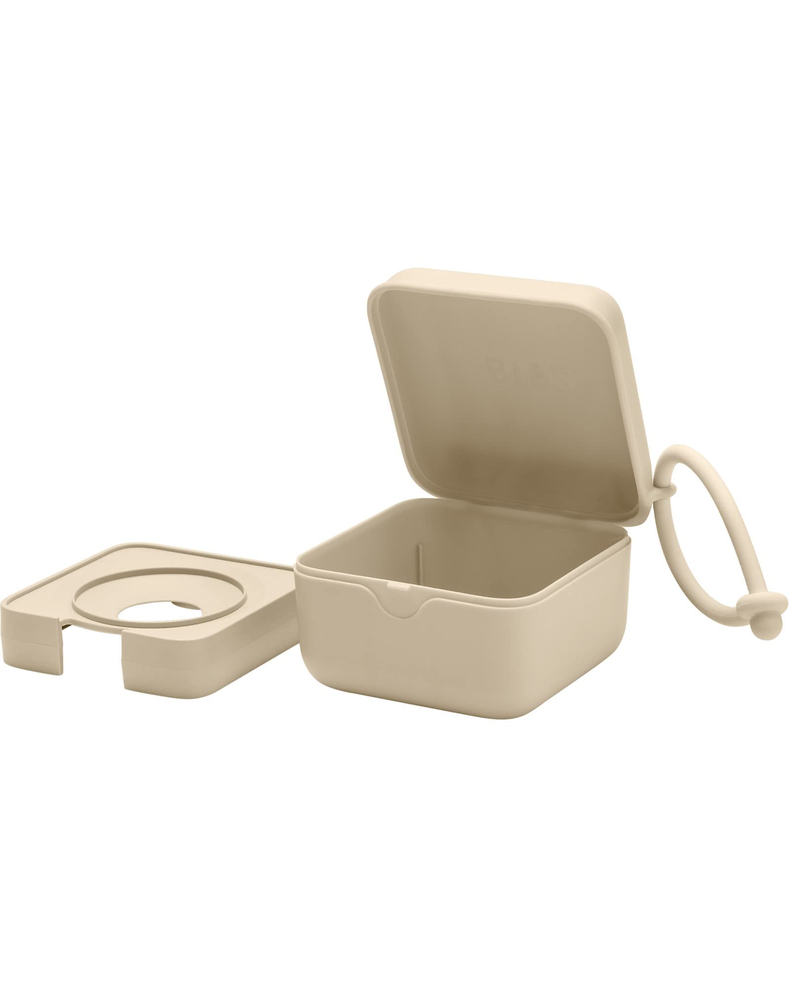 BIBS Pacifier Box avec cordon. Porte-sucettes et stérilisateur. Entièrement en matériau de qualité alimentaire, sans bisphénol A. Fabriqué au Danemark. Vanilla - 4