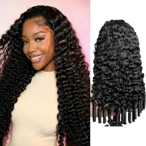 Image of Half Wig Human Hair Burmese Curly Half Wigs for Women Natural Color 22 Inch