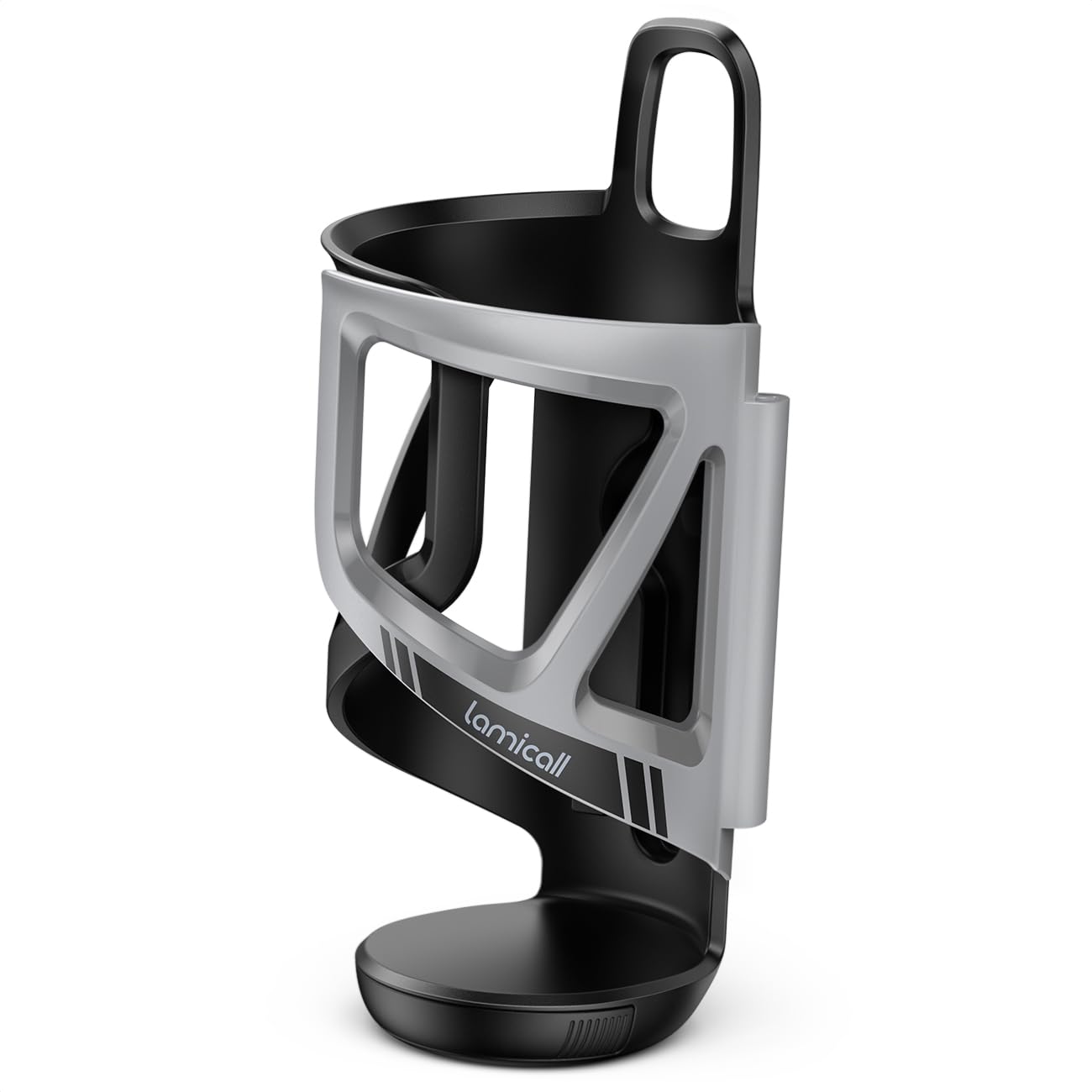 Lamicall Bike Water Bottle Holder - [Tracker Storage] [Adjustable Spring Design] Bike Cup Holder, Bicycle Drink Cage, Cycling Bike Water Bottle Cage with Screws Tool, for 2.28-3.39