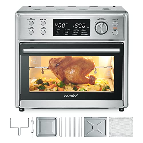 COMFEE' Toaster Oven Air Fryer Combo, 12in1 Air Fryer Oven with