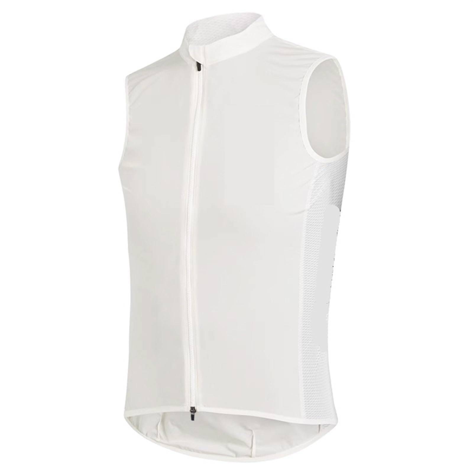 Smanicato Ciclismo Gilet da Ciclismo Bianco Antivento Impermeabile Senza Maniche Gilet da Bicicletta Leggero Traspirante Giacca da Ciclismo Bici(XXL)