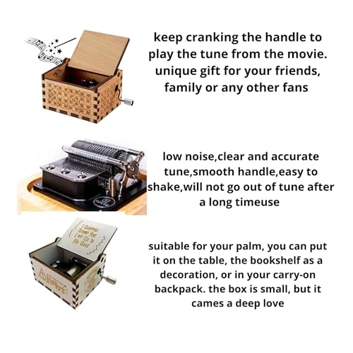 Image of Wooden Music Box (HP White) Gift for Birthday Parties Musical Toy