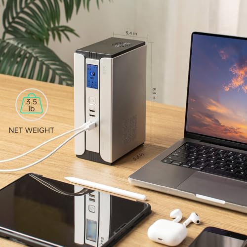 Image of SKE Mini UPS 30000mAh Battery Backup & Surge Protector Uninterruptible Power Supply UPS for Router Modem PoE DC USB Type-C Ports Sirius