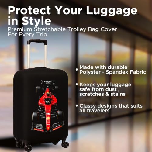 Image of Spendex Polyester Protective Luggage Cover | Hard Luggage Trolley Bag Cover | Washable | Dust Proof | Stretchable | S /M /L - Combo | Torinoo