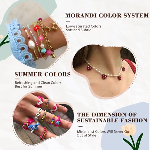 Perles de 4 mm et 3 mm pour bracelets : 4 kits complets de création DIY - 6