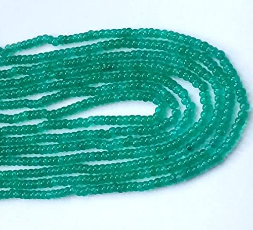 LKBEADS 7 nici naturalne szmaragdowe koraliki, koraliki berylowe, koraliki rondelle, naszyjnik wielopasmowy 4 mm do 5 mm koraliki, 40 cm