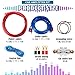 Kabelsatz Subwoofer Auto Kfz Verstärker Kabelsatz Anschluss Set 10GA Subwoofer Kabel Set Car Audio Cable 800w Verstärker Endstufe Kabel Set 4,5 m für Car Audio Wire Stromkabel Endstufen Verbinder