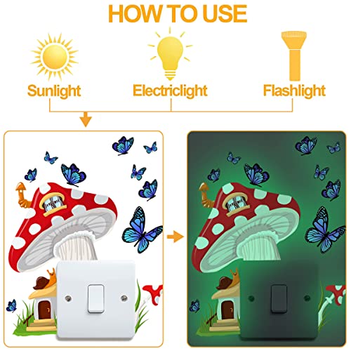 Vinilo Decorativo Set Hongo Grande Luminoso para Pared miniatura 3