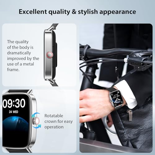 Smart Watch for Women Men, 2025 New Smartwatch (Answer/Make Call) for iPhone/Android, 1.85" HD 60+FPS Screen Fitness Tracker with 110+ Sport Modes, Sleep/Health Monitor, IP68 Waterproof, with 2 Bands - Image 5