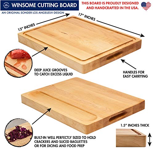 image for Made in USA, Large Reversible Multipurpose Maple Wood Cutting Board: 1