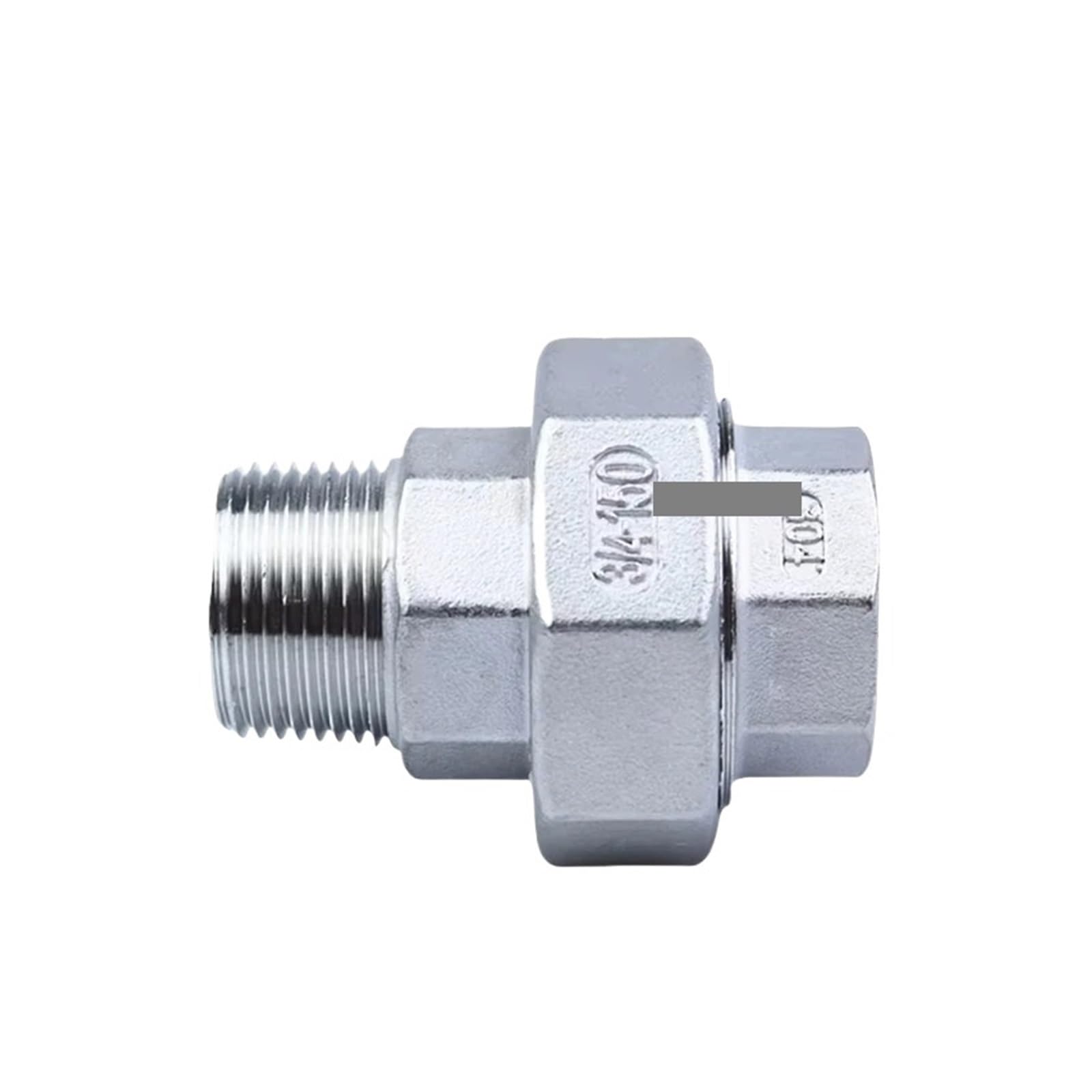 Shftqxslat Men's One Color 1Pcs Stainless Steel 304 Bspt 1/4" To Fe Threaded Union Cast Live Connection Pipe Fitting