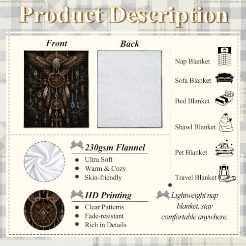 Couverture esthétique et décorative haut de gamme motif aigle tribal - 8