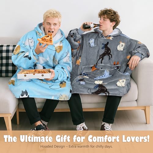 Image of Catalonia Oversized Hoodie Blanket Sweatshirt, Comfortable Sherpa Giant Pullover with Large Front Pocket for Adults Men Women Teenagers Wife Girlfriend