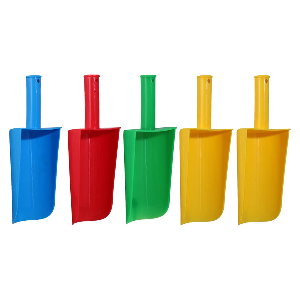 BRIGHTFUFU 5Pcs Plastic Shovel for Beach Digging Tools for Summer Fun for Sandcastle Building and Random Color
