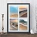 PETAFLOP 2 Pack 5x7 Picture Frames Collage 4 Openings, Photo Collage Frames for Walls White Matted with Plexiglass Covering