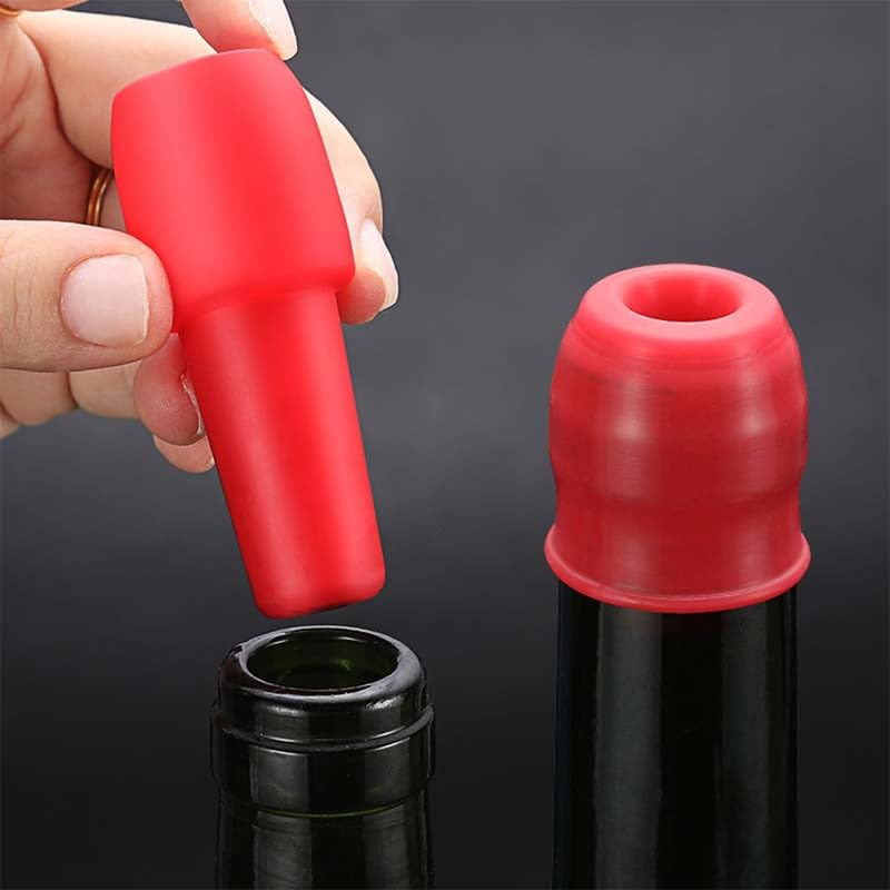Tapón de botella de vino espumoso reutilizable mejorado 2024, tapones de vino para botellas de vino, tapones de silicona de doble sellado, tapas de tapa de botella de vino de corcho para cerveza