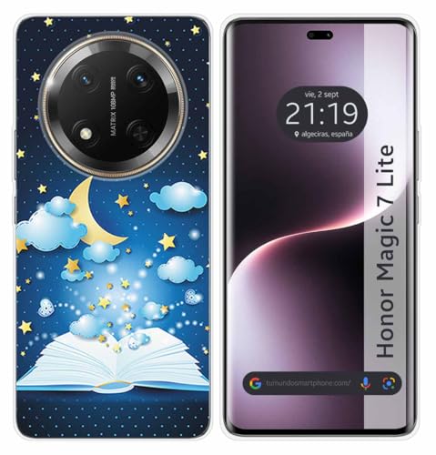 Custodia In Silicone Per Huawei Honor Magic 7 Lite 5G Design Libro Racconti Disegni