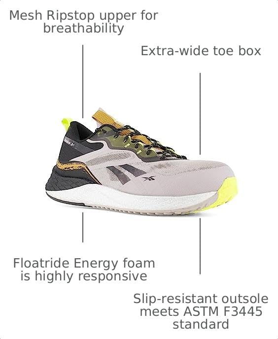 Image of Reebok Work Floatride Energy 3 Adventure Work Composite Toe Men's Oxford | Safety Work Shoes