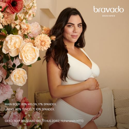 Bravado Designs Soutien-gorge d'allaitement sans fil pour femme, blanc antique, M – vue 7