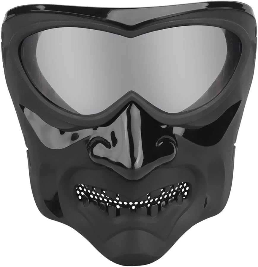 Tactical Full Face Mask Eye Protective Military Wargame CS CQB Hunting Gear Cosplay Halloween Costume Airsoft Paintball (Color : BCP)