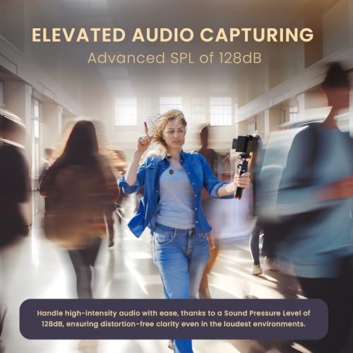 Image of CrossBeats Clip M02 AI Wireless Mic for YouTube Video Recording,iPhone 15 /16,Type C,Vlogging,Content Creation for iOS and Android,Collar Lavalier Lapel Bluetooth Mic Wireless Microphone(2025)