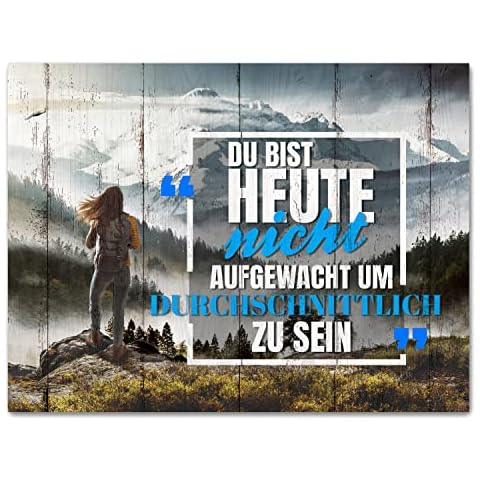 wandmotiv24 Leinwand-Bild Motivation, Größe 120x90cm, Querformat, Nicht durchschnittlich Cover
