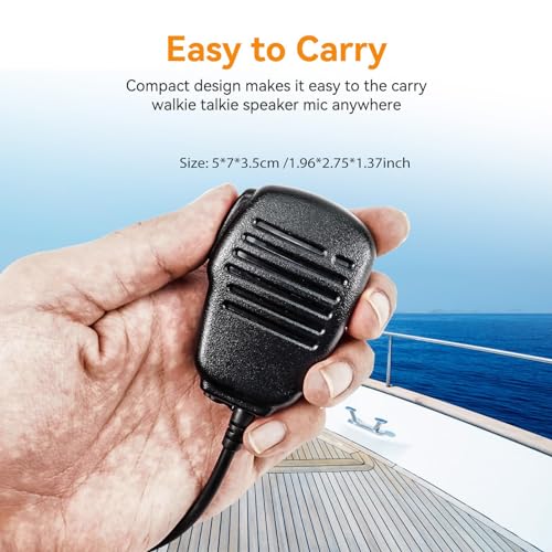 Image of Retevis RM01 1-pin 3.5mm Shoulder Speaker Mic, Compatible with RM01, RT55 and RA26 VHF Marine Radio, 3.5mm Audio Jack(1 Pack)