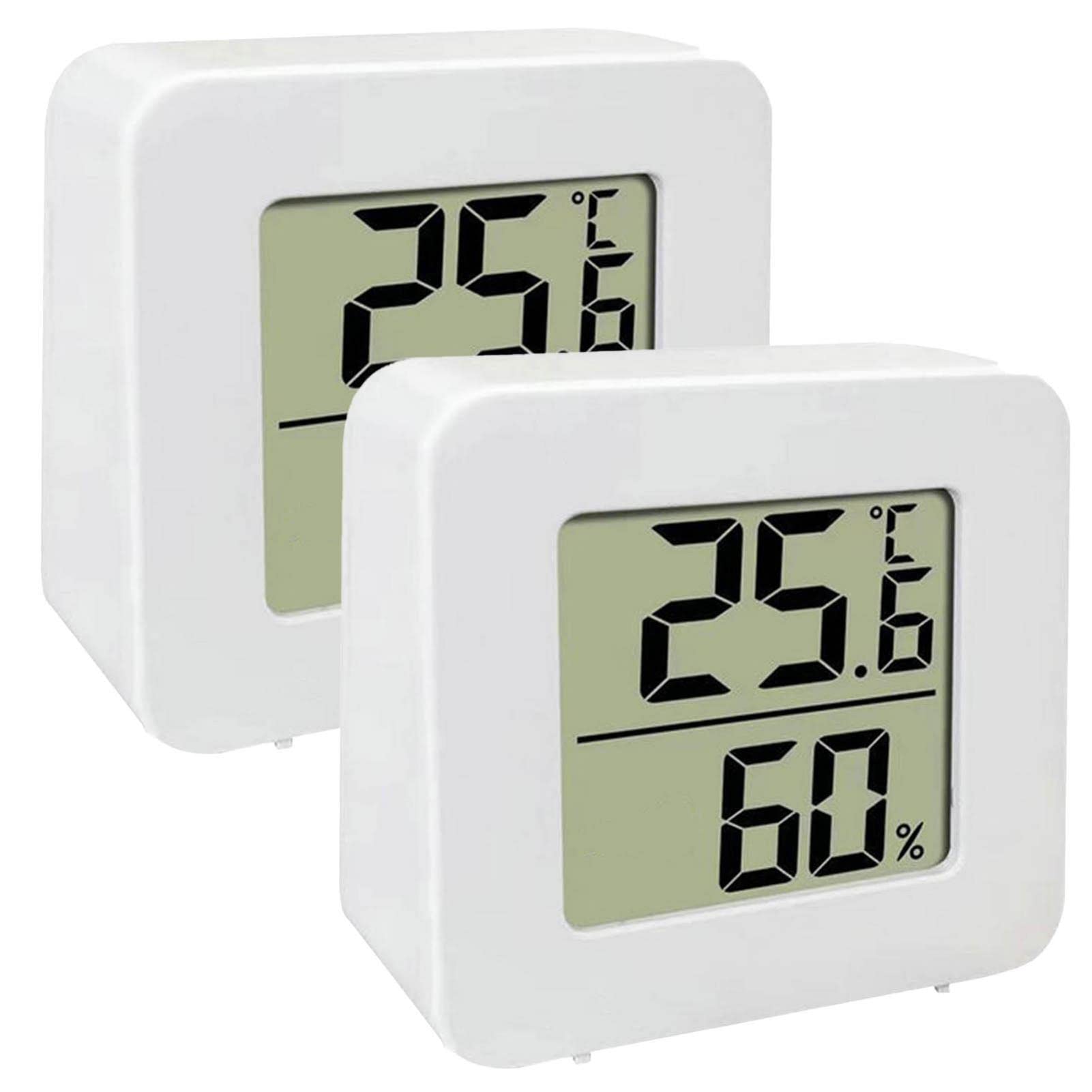 Pomurom LCD Digital Hygrometer Thermometer Indoor Room Hygrometer Indoor Accurate Humidity Gauge Meter, Temperature Humidity Monitor for Bedroom Greenhouse Warehouse Baby Room Cellar Car