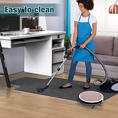 Placoot Office Chair Mat For Hardwood Floor & Tile Floor 55"X42" Desk Chair Mat For Rolling Chairs Electrostatic Adsorption Large Anti-Slip-Recyclable Material Floor Mat For Office/Home With Lip #TOP6