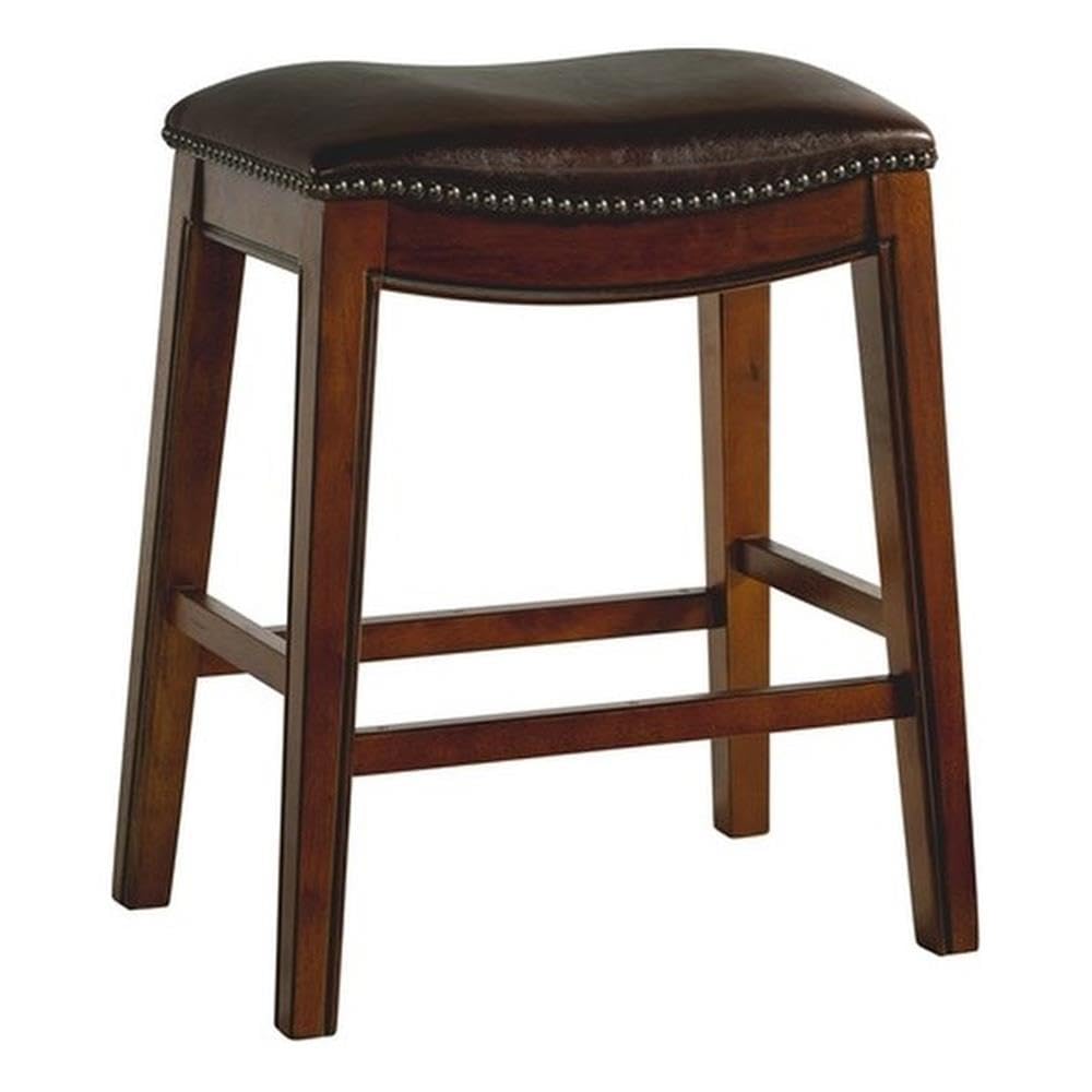 Picket House Furnishings Bowen 26" Backless Counter Height Stool in Brown