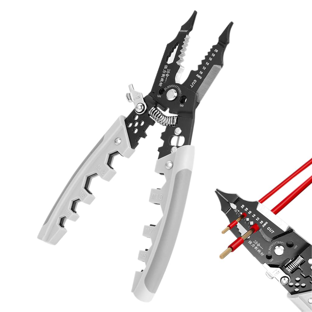 Serplex® 28-in-1 Wire Stripper and Cutter Multifunctional Wire Cutter Stripper Tool Wire Stripper Chromium Vanadium Steel Cutting Plier Wire Crimping Tool Wire Cutter Tool for Electrician (B0D5M6X5HN) Amazon Price History, Amazon Price Tracker