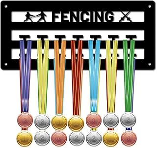 CREATCABIN Acrylic Medal Holder Running Athlete Medals Hanger Display Runner Sports Medal Hooks Stand Wall Mount Hanger Hanging for Home Badge 2 Lines Medalist Soccer Gymnastics Over 20 Medals