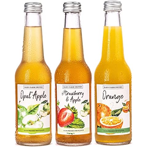 Summer Selection Fruit Juice Mixed Case Barn Farm Drinks 12 x 275ml Glass Bottles… Cover