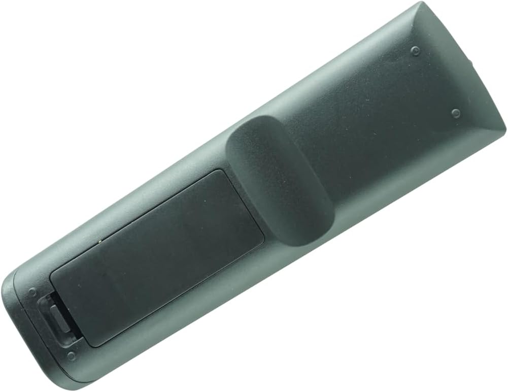 Back of the remote control with the battery compartment closed.