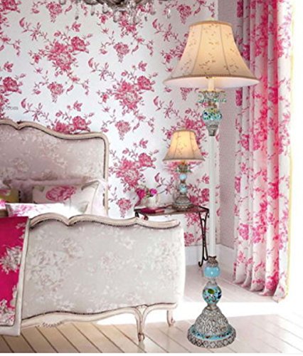 Rom�nticas pintadas mediterr�nea luces de la l�mpara l�mpara de la sala de estar l�mpara de pie l�mpara de resina pintado a mano Europea pastoral