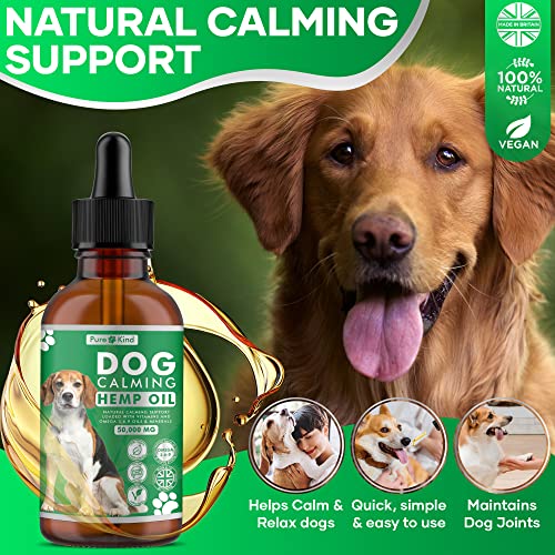 Pure-Kind-Dog-Calming-Hemp-Oil-Drops-High-Strength-for-Hip-Joint-Support-Barking-Stress-Anxiety-Rich-in-Omega-369-Suitable-for-All-Dog-Breeds-Made-in-the-UK