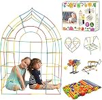 Straw STEM Building Toys 480 pcs Interlocking Plastic Educational Toys Engineering Building Blocks -Fun- Educational- Safe for Kids- Develops Motor Skills-Construction Blocks