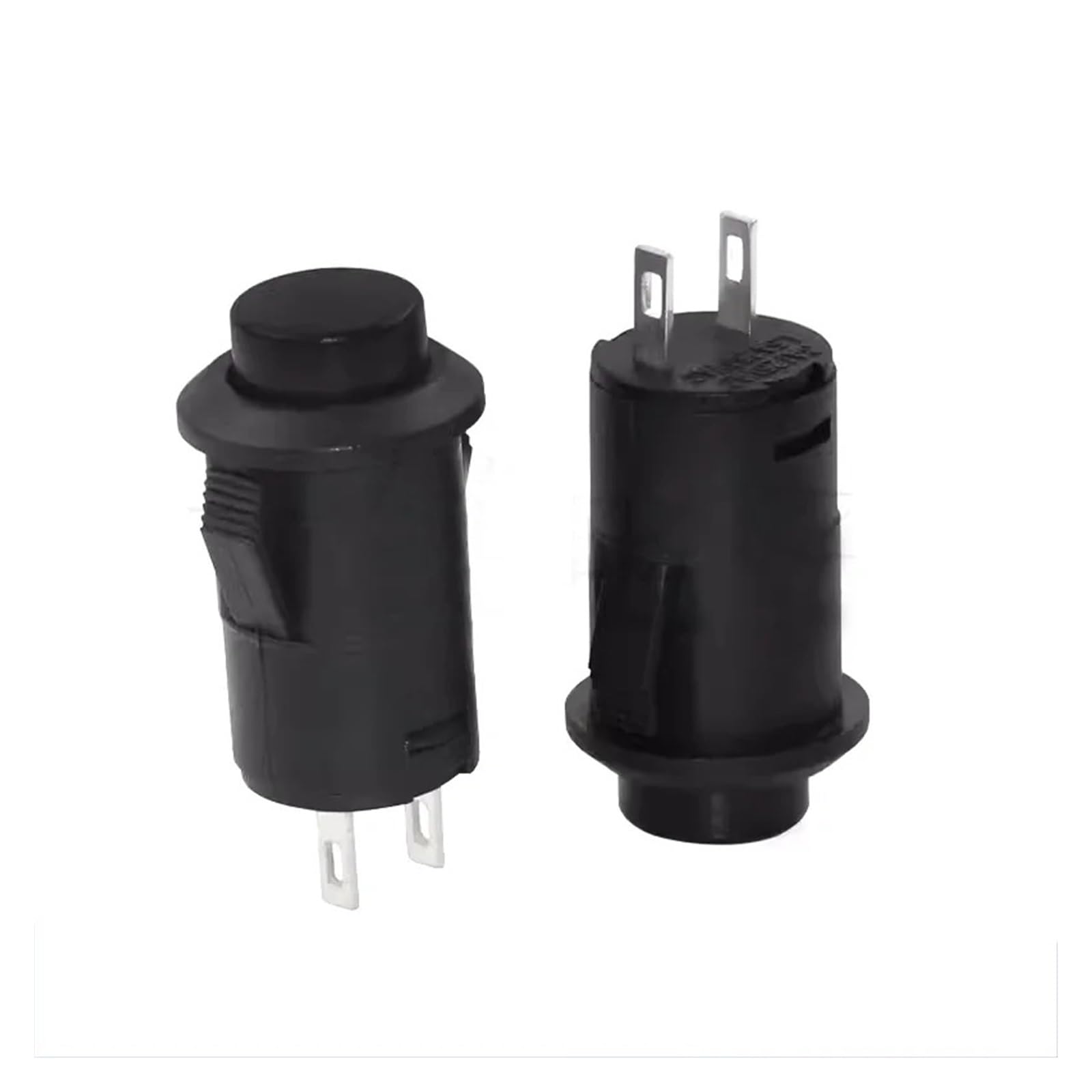 AUOQKQUT 5pc DS-425A-K Touch circular button resetting switch with cassette black 1.5A125V