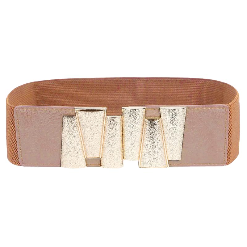 Fabric Elastic Waist Belt for Women Dresses Elegant Block Design Stretchy Wide Belt for Ladies Saree - Free Size (LD160)-image-30