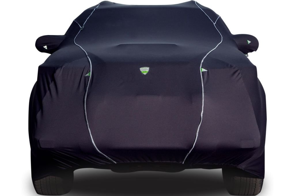 TPH Microlite Black Car Cover with White Piping & Company Logo for Maruti Suzuki Versa Amazon