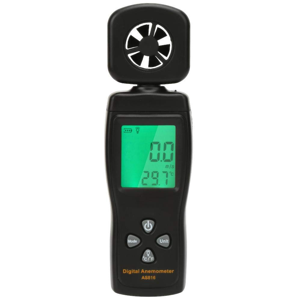 Testeur de Débit d'Air de Vitesse du Vent, SMART SENSOR AS816 0.3-30m / s Mini Anémomètre Numérique